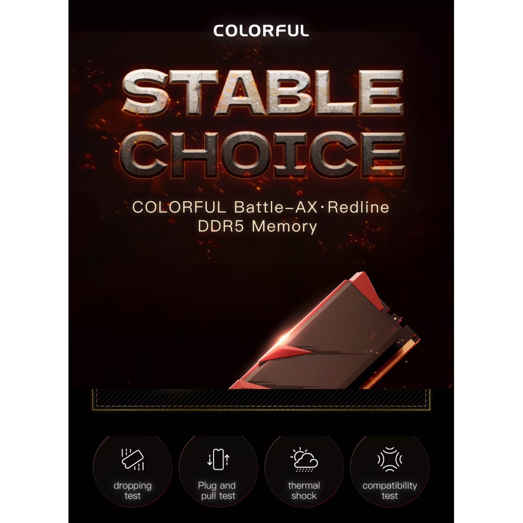 แรม 16gb บัต6600 Ram Colorful Battle-Ax Redline DDR5 6600MHz 32GB (16GBx1)
