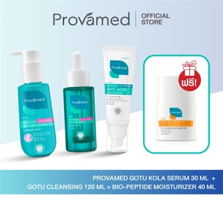 [ACNE SET] PROVAMED GOTU SERUM 30 ML, GOTU CLEANSING 120 ML, BIO-MOISE 40 ML