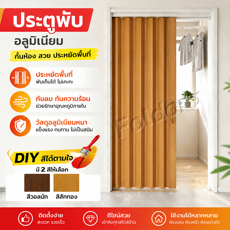 ฉากกั้นห้อง ประตูพับ ประตูห้อง เปิดปิดลื่นไหล ห้องนั่งเล่น/ระเบียง/ห้องครัว ประตูห้องนอน ประตู pvc ฉากกั้นแอร์