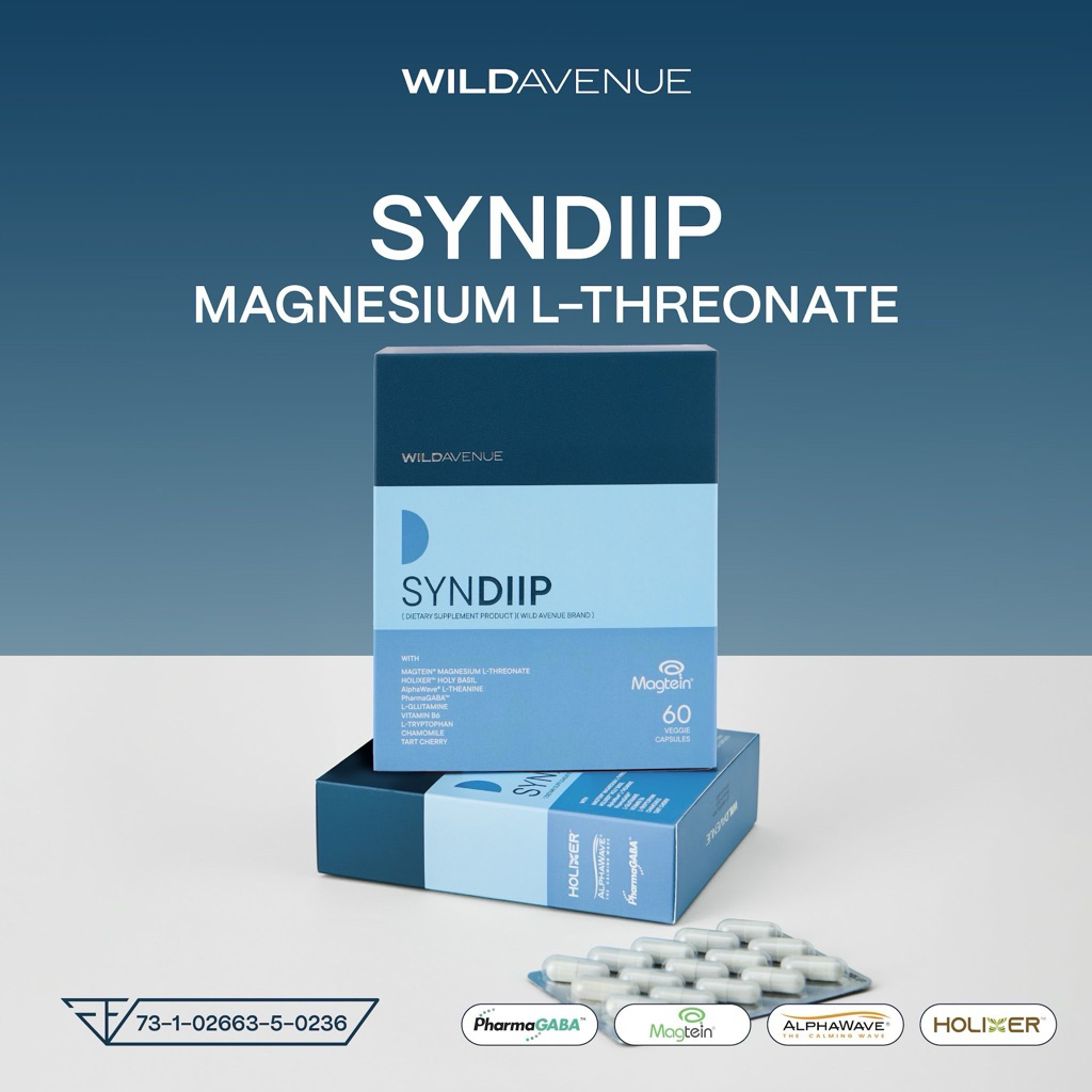 WILD AVENUE SYNDIIP (ผลิตภัณฑ์เสริมอาหาร ดูแลการนอนหลับโดยเฉพาะ ซินดิปป์) (60 แคปซูล)