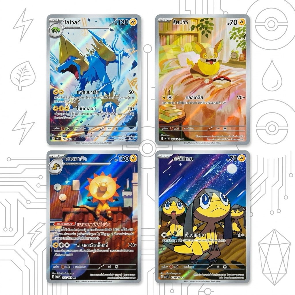Pokemon card TH ภาษาไทย ประเภทไฟฟ้า AR