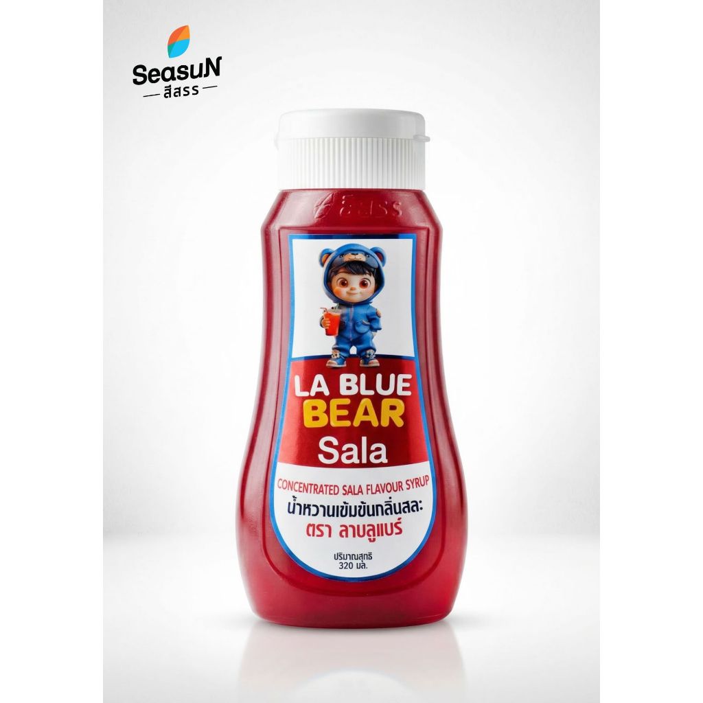 น้ำหวานเข้มข้น ไม่มีน้ำตาล กลิ่นสละ ตราลาบลูแบร์ ขนาด 320 ml.