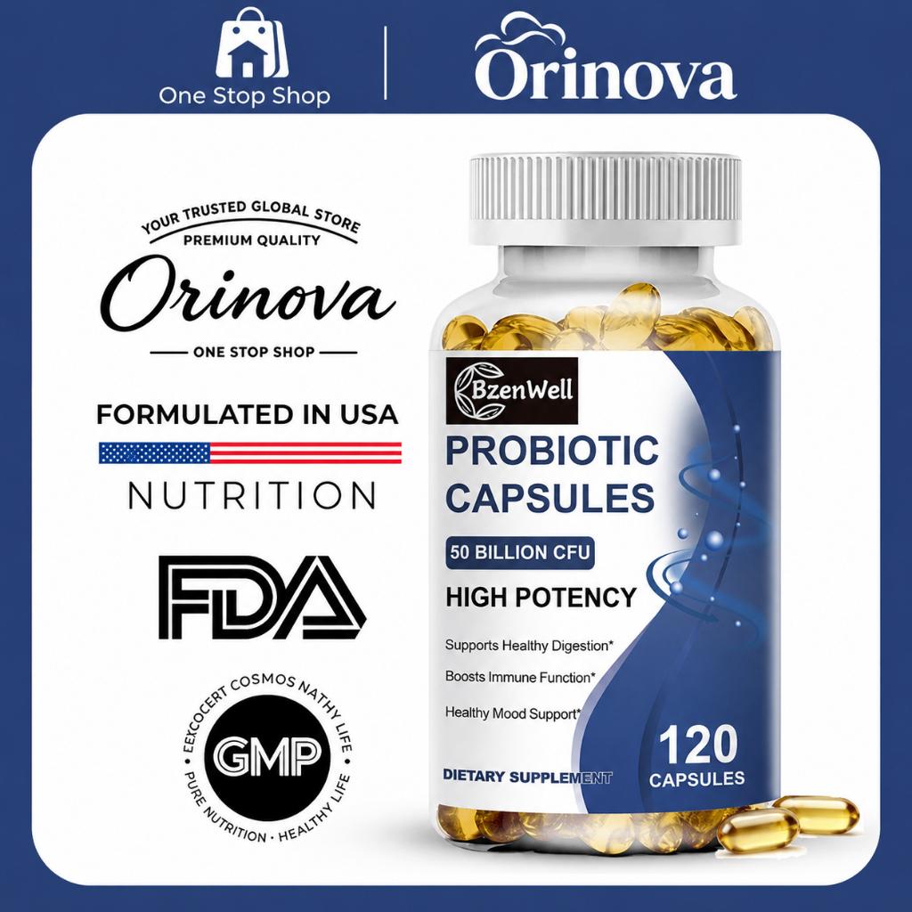 BzenWell Probiotic Capsules อาหารเสริมโปรไบโอติกส์ ช่วยปรับสมดุลลำไส้ สนับสนุนการย่อยอาหาร [120 แคปซูล]