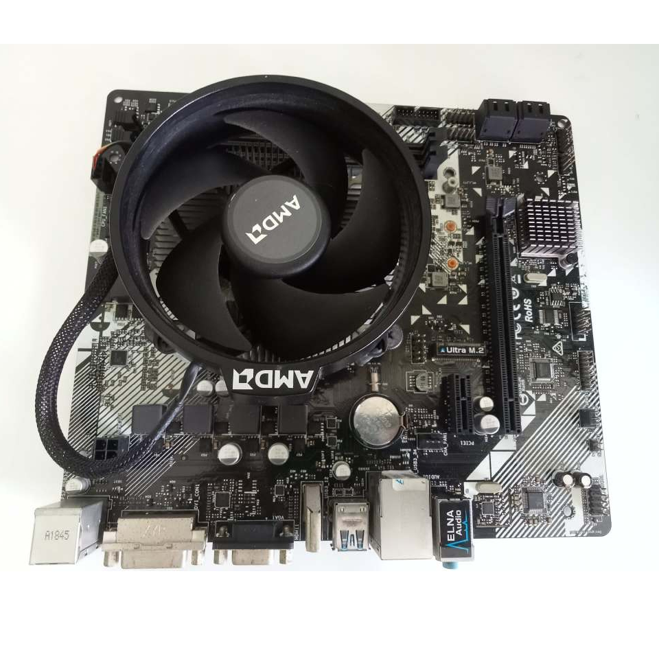 MAINBOARD (เมนบอร์ด) AM4 ASROCK A320M-HDV R3.0 + ซีพียู  RYZEN 5  2600