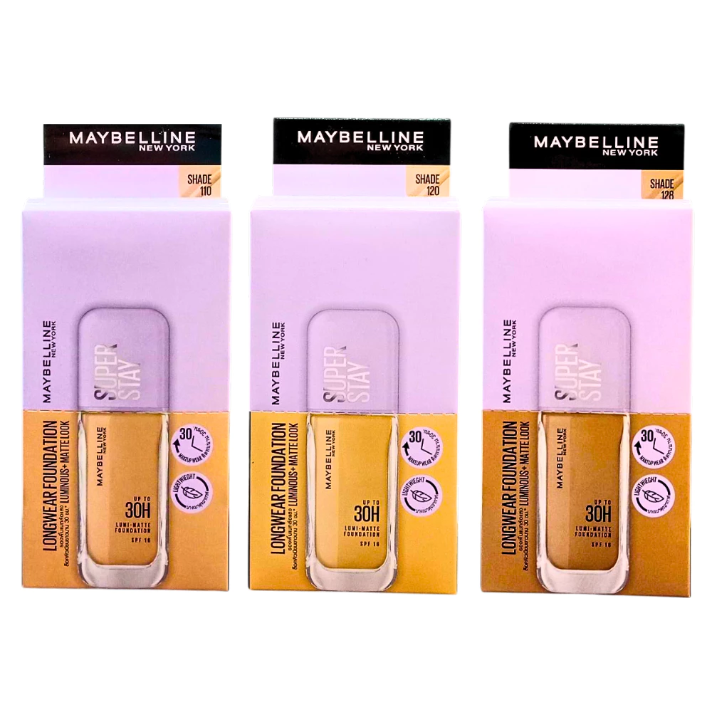 (กล่องx6) Maybelline Superstay Lumi-Matte Foundation เมย์เบลลีน ซุปเปอร์สเตย์ ลูมิ-แมท ฟาวเดชั่น ครีมรองพื้น 5 มล.