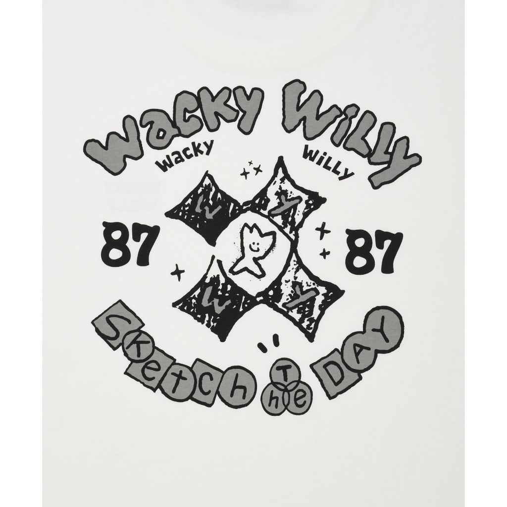 WACKY WILLY เสื้อยืดรุ่น WYWY SKETCH SHORT SLEEVE T SHIRTS WHITE Unisex (80542SWYSSU_U6WHXX) — صورة 4