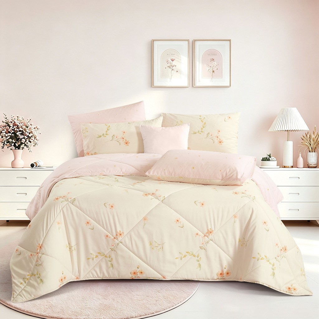 [ราคาโปร] AI by AKEMI ผ้าปูที่นอน + ผ้านวม รุ่น Everie Collection 950 เส้นด้าย