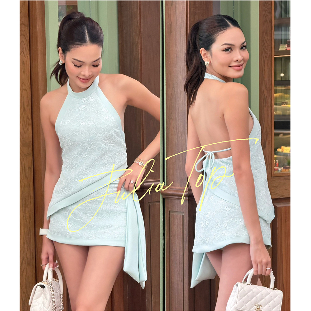 (พร้อมส่ง) SEASON STUDIO - JULIA TOP / เสื้อคล้องคอไม้ เปิดหลัง