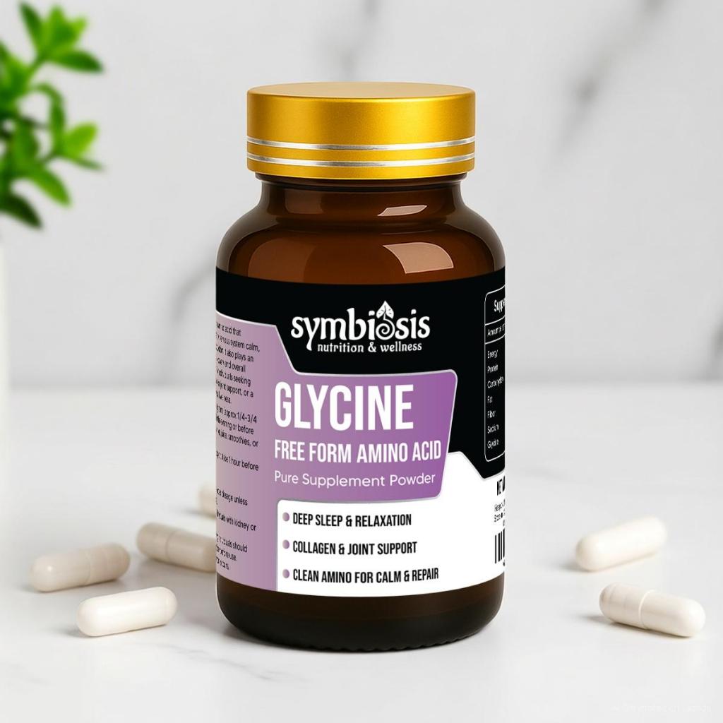 Symbiosis l Glycine Free Form Amino Acid Powder 150g l Macrobiotic World Natural Efe l Powder