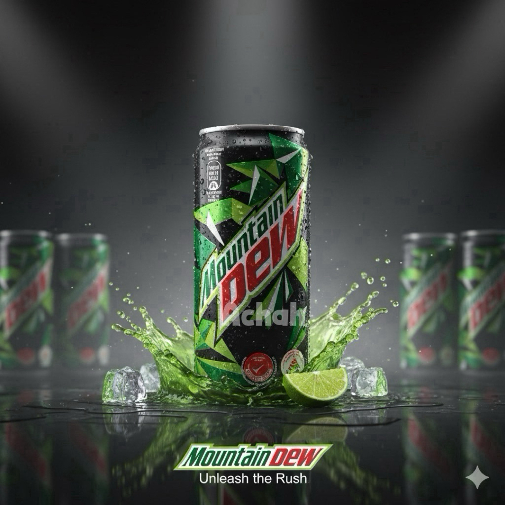 Mountain Dew ขายยกลัง 24 กระป๋อง ขนาด 320ml. (กรุณาอ่านรายละเอียดสินค้าเป็นน้ำแตกง่าย)