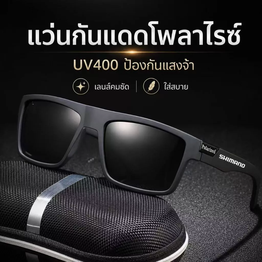 🔥COD🔥แว่นตากันแดดโพลาไรซ์ผู้ชายขับรถ Shades ชายขี่จักรยาน Camping เดินป่าตกปลาคลาสสิกแว่นตากันแดด UV400 แว่นตา