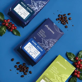 เมล็ดกาแฟคั่วเข้ม (Dark Roast) สูตร Dark Moon / Arabica100%