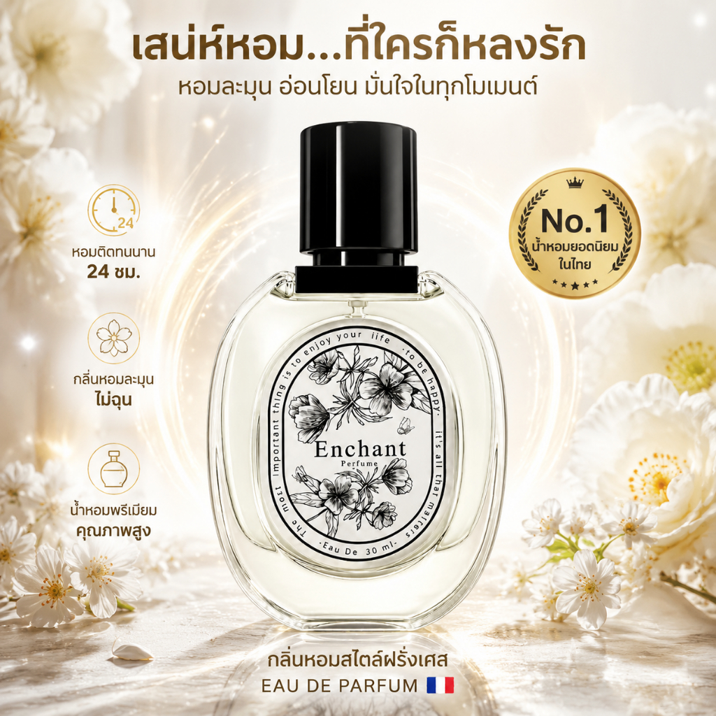 น้ำหอม Enchant 4 กลิ่น Matteo กลิ่นSignature กลิ่น Winn น้ำหอมผู้ชาย น้ำหอมผู้หญิง หอมหวาน ละมุน