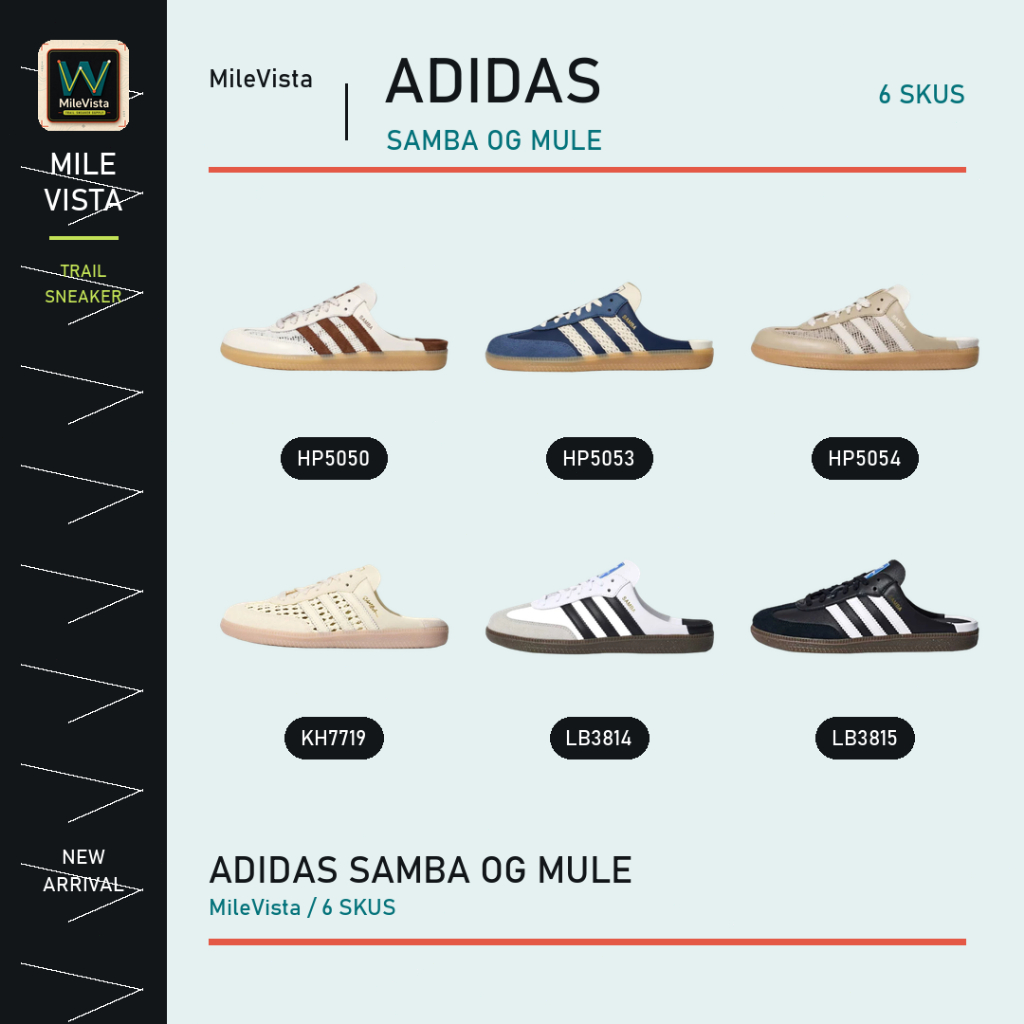 สินค้าแท้ 100%🛡️ADIDAS Samba OG MULE เบาบาง ไม่รู้สึกหนักเท้า
