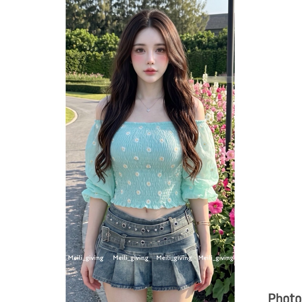 กระโปรง W-6775 กระโปรงยีนส์