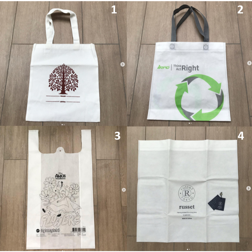 ถุงผ้า ถุง โรงแรม สปันบอนด์ แบรนด์ IRPC , Disney Alice in wonderland x Gourmet market  และ russet สภ