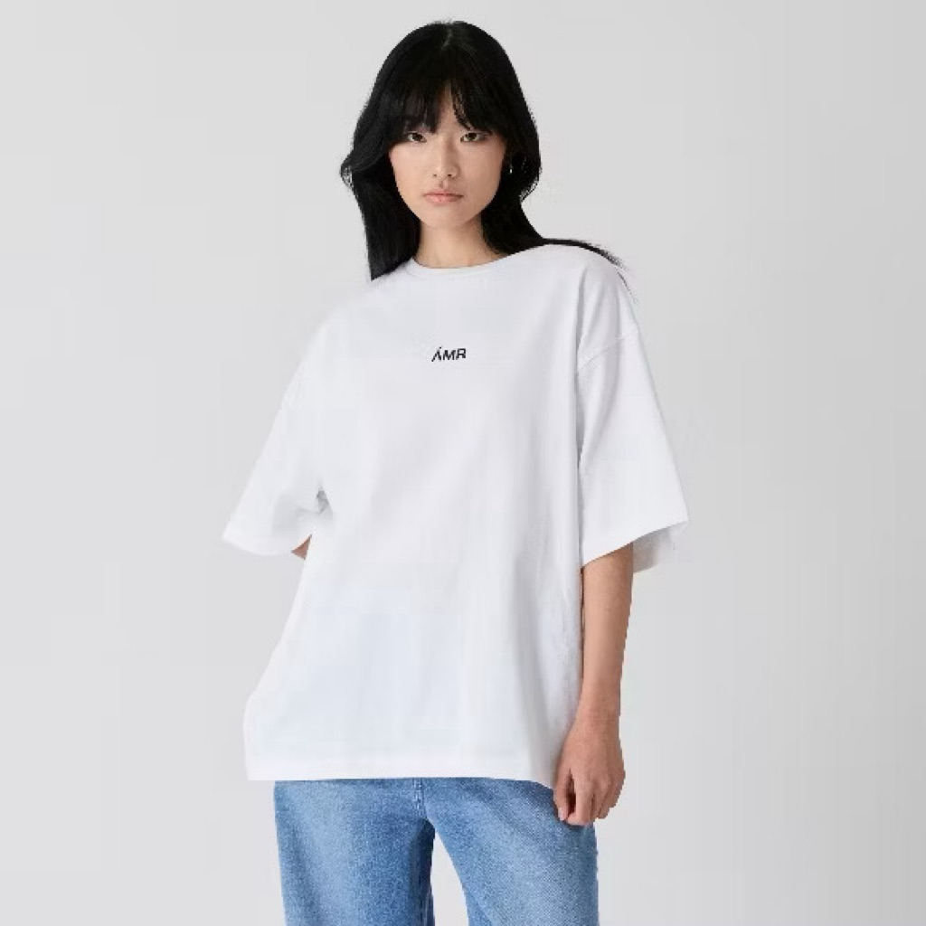 AMR DE SAISON ( AIMER ) - AMR Mini Logo T-shirt เสื้อยืด โอเวอร์ไซส์ สกรีนลาย