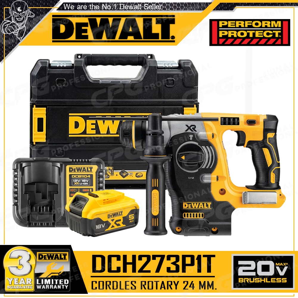 [ลดท้าร้อน 5%] DEWALT สว่าน สว่านโรตารี่ ไร้สาย 20V Max. (18V) 3 ระบบ ขนาด 24 มม. รุ่น DCH273P1T / D