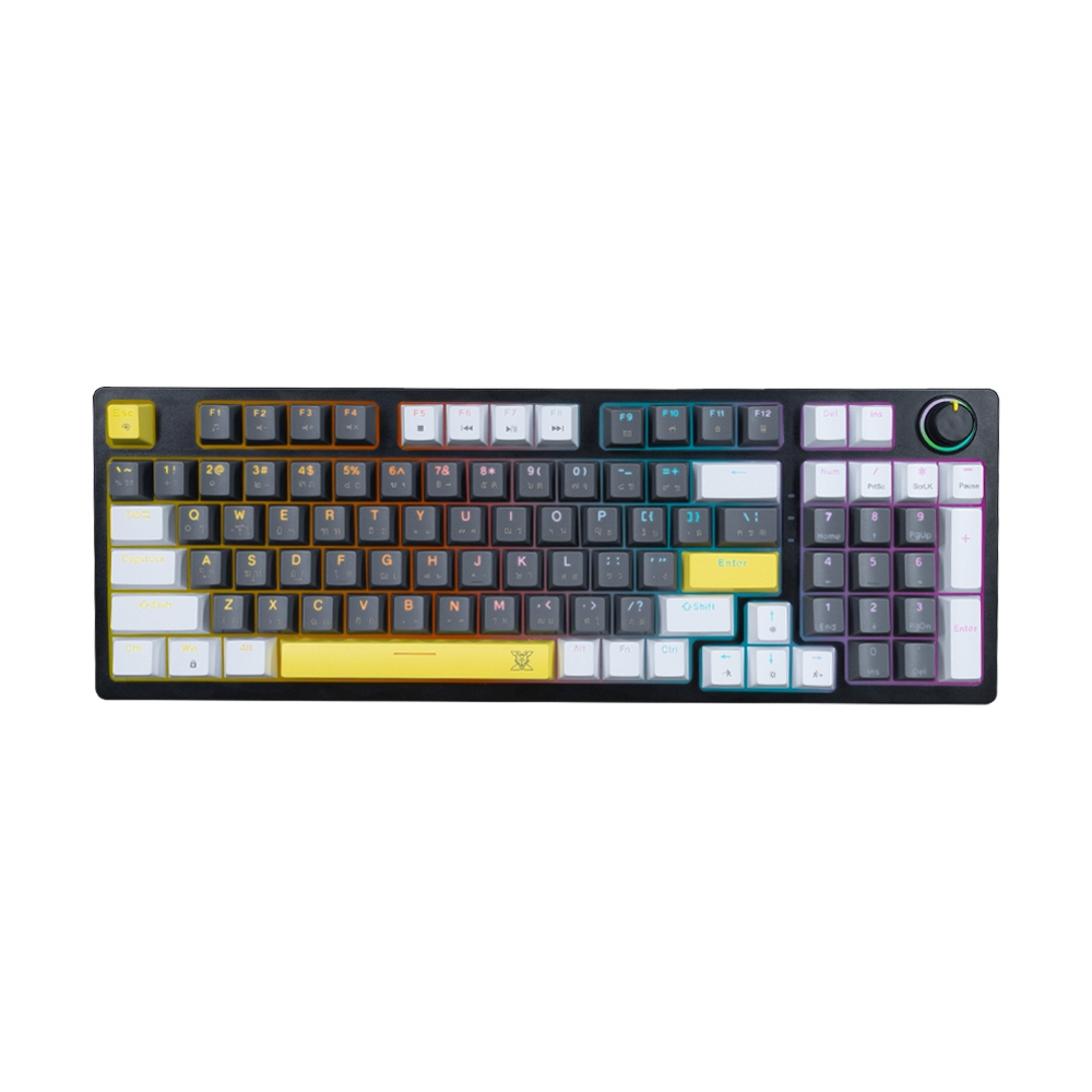 KEYBOARD NUBWO-X X801 GREY WHITE (BLUE SWITCH คีย์บอร์ด)