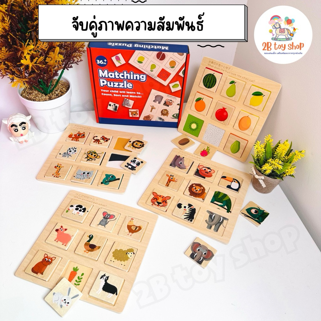 2B toy Matching Puzzle ของเล่นจิ๊กชอว์จับคู่ภาพความสัมพันธ์