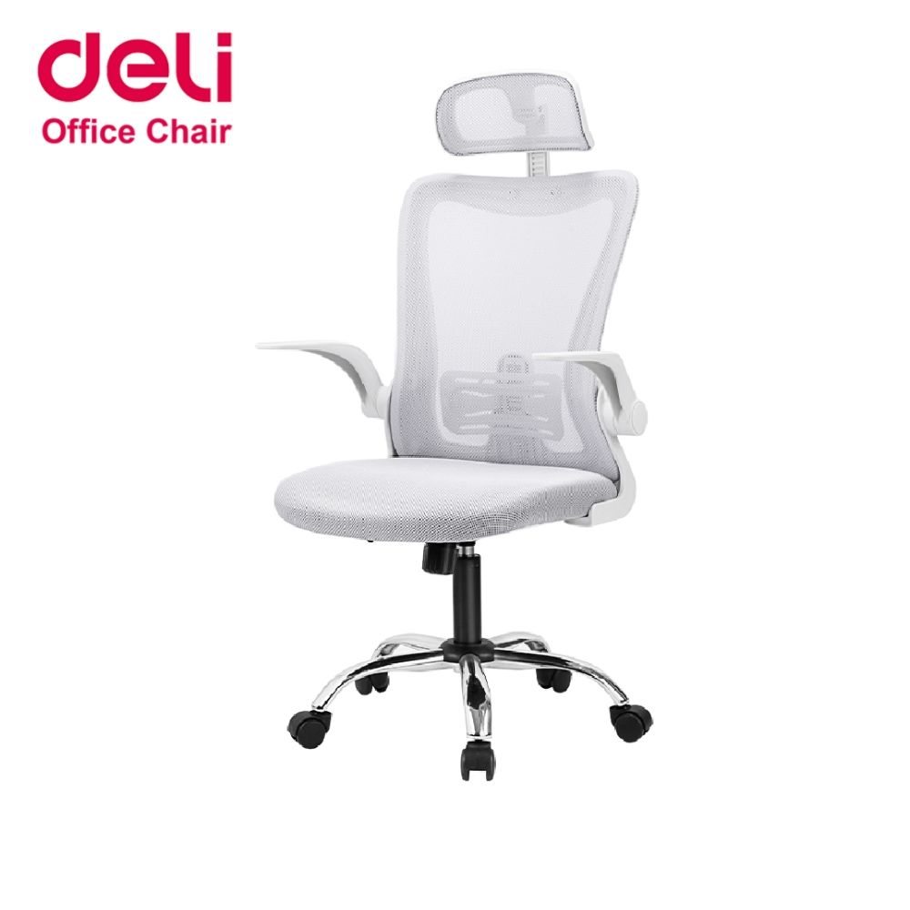 [ฟรีเบาะ] Deli เก้าอี้ออฟฟิศ เก้าอี้ทำงาน เก้าอี้สำนักงาน ปรับเอน ปรับความสูงได้ พนักพิงศรีษะ2D Office Chair