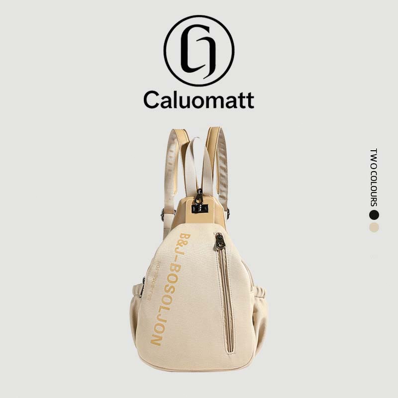 【Caluomatt.TH】กระเป๋าเป้สะพายหลังผู้หญิง ใบใหญ่ จุของได้เยอะ สไตล์มินิมอล สายสปอร์ต น้ำหนักเบา ใช้เรียน ใช้ทำงาน