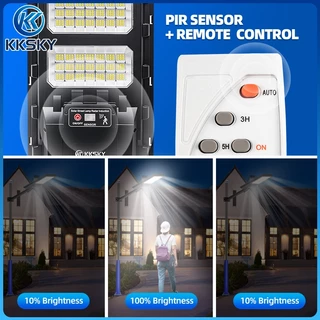 KKSKY โคมไฟถนนโซล่าเซลล์ 500000W สว่างค้าง ไฟโซล่าเซล ไฟถนนรีโมทคอนโทรล LED solar light IP68 กันน้ำ ไฟเซนเซอร์อัตโนมัติ