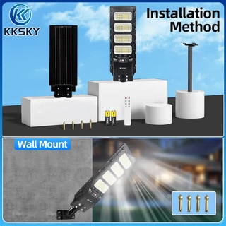 KKSKY โคมไฟถนนโซล่าเซลล์ 500000W สว่างค้าง ไฟโซล่าเซล ไฟถนนรีโมทคอนโทรล LED solar light IP68 กันน้ำ ไฟเซนเซอร์อัตโนมัติ