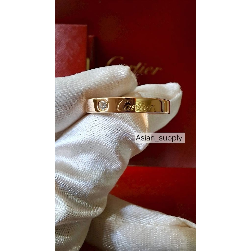 แหวน Cartier ของแท้ Rose Gold รุ่น C de Cartier wedding ,size 52 ,53