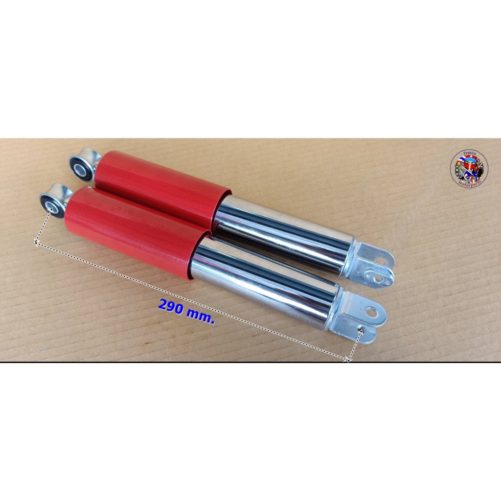 โช๊คหลัง สีแดง YAMAHA YL2 YL2G YL3 YB80 YB90 YB100 REAR SHOCK ABSORBER "RED"