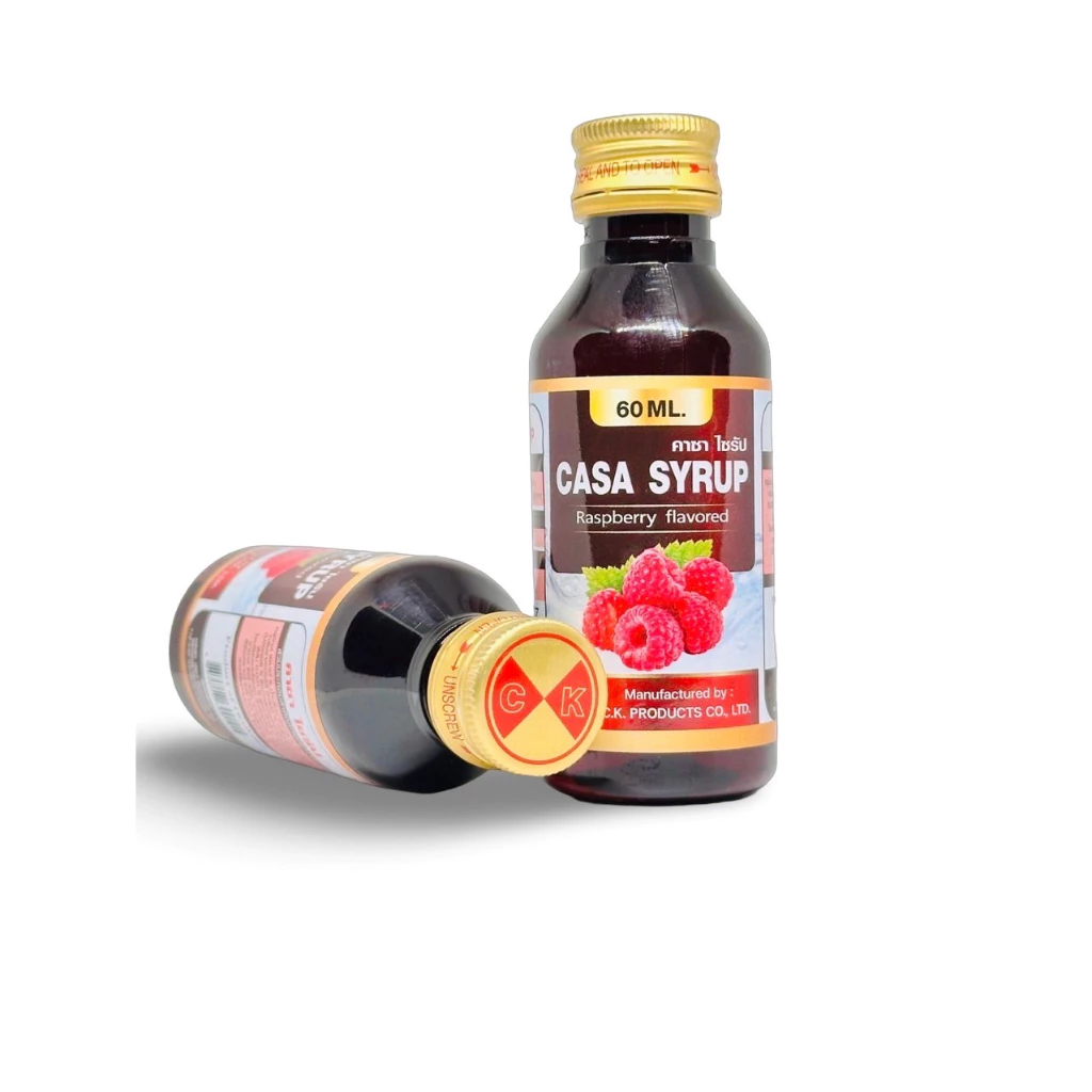 Casa Syrup 60ml น้ำหวานสูตรพรีเมี่ยมกลิ่นราสเบอร์รี่ 1 ขวด