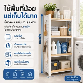 ชั้นวางเครื่องมือช่าง 4ชั้น DIYปรับระดับได้ โครงเหล็กแขวนฮาร์ดแวร์ 100x145x29cm จัดระเบียบห้องช่าง โรงรถ แคมป์ปิ้ง