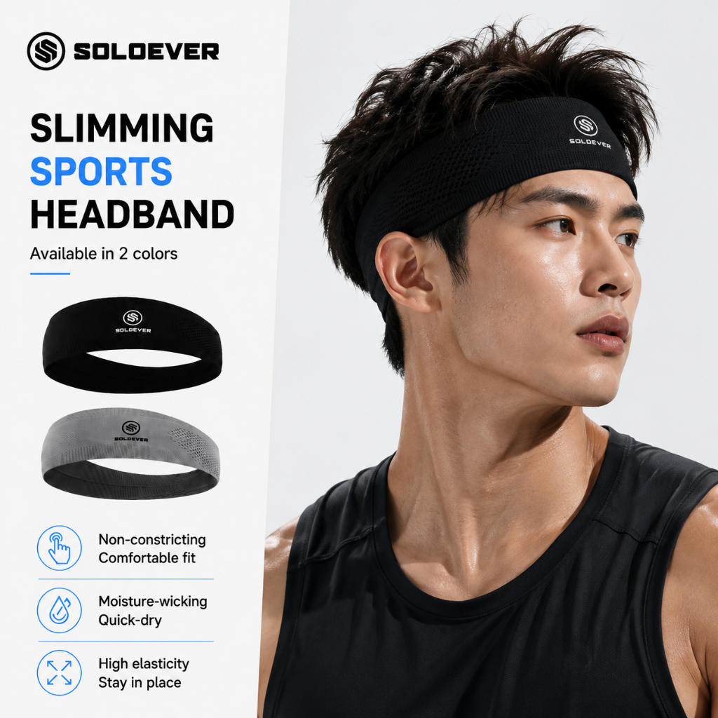 【TH Delivery】SOLOEVERที่คาดผมสำหรับเล่นกีฬา ที่คาดผมมีสไตล์ ระบายเหงื่อ แห้งเร็ว เหมาะสำหรับใส่เล่นกีฬา