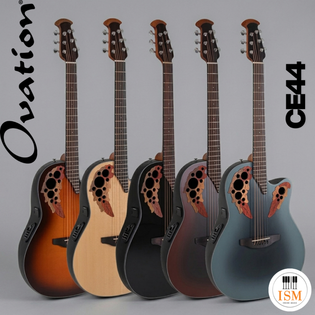 Ovation Celebrity Elite CE44 Mid Cutaway กีต้าร์โปร่งไฟฟ้า Acoustic Electric Guitar