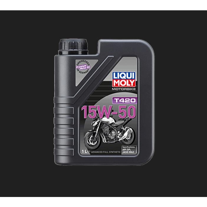 ☑️น้ำมันเครื่องสังเคราะห์ 100%  liqui moly Motorbike T420 15W-50