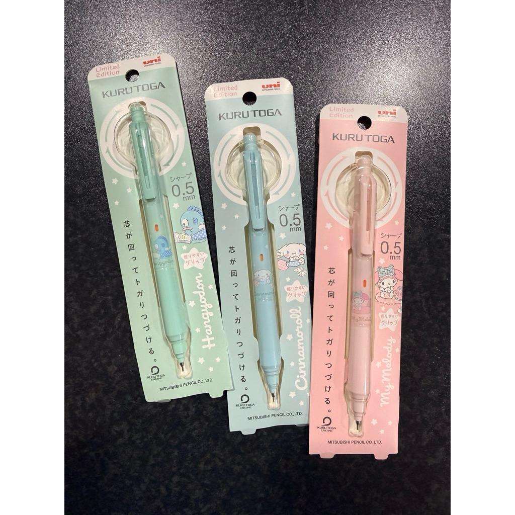 Limited edition KURUTOGA Mitsubishi Black Technology Lead Self-Rotating Mechanical Pencil 0.5mm