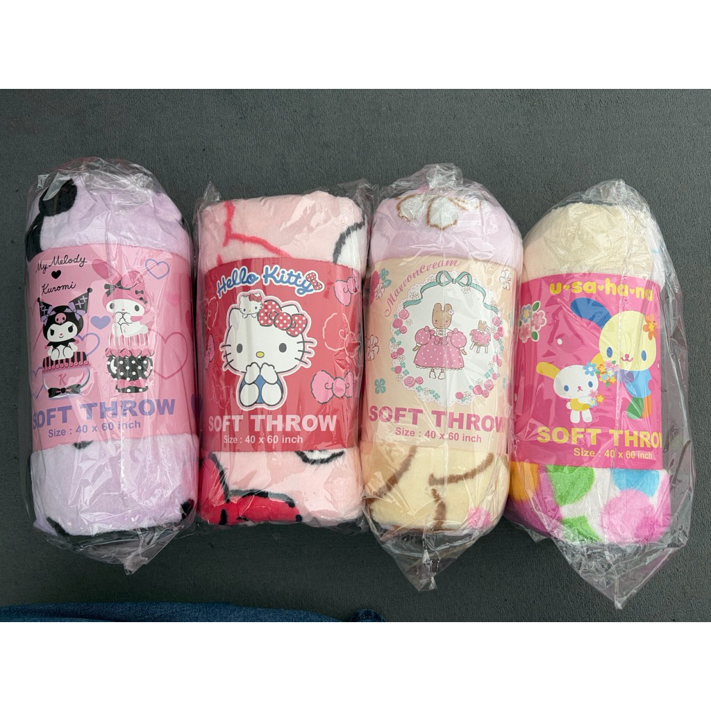 พร้อมส่ง // ผ้าห่มลายซานริโอ Sanrio ลิขสิทธิ์แท้ งานช๊อปไทย