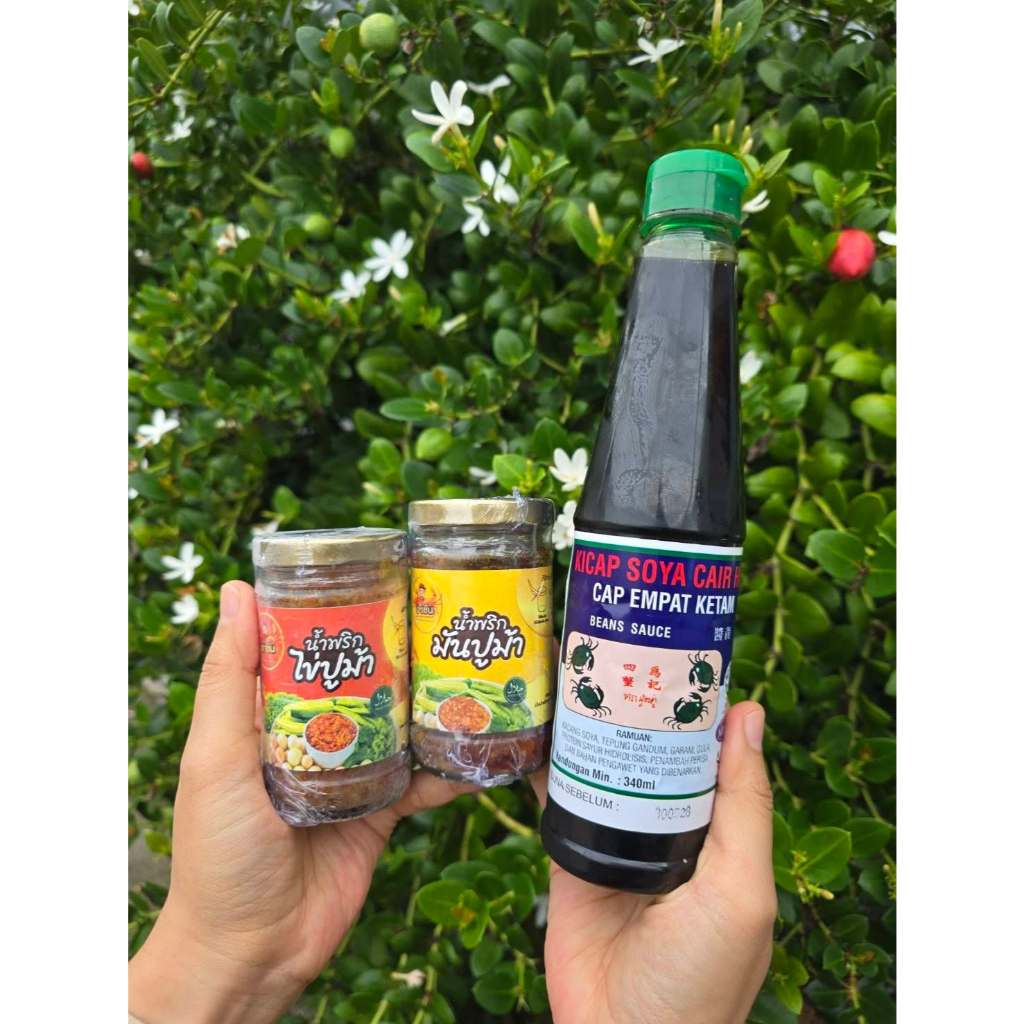 เซทสุดคุ้ม นํ้าพริกไข่ปู+น้ำพริกมันปู+นํ้าปู 1 ขวด