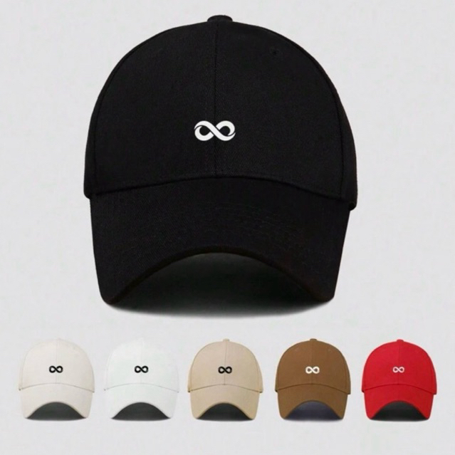 Infinity Logo Cap – Minimal Unisex Baseball Hat หมวกแก๊ปมินิมอล โลโก้อินฟินิตี้ ใส่ได้ทั้งชายหญิง