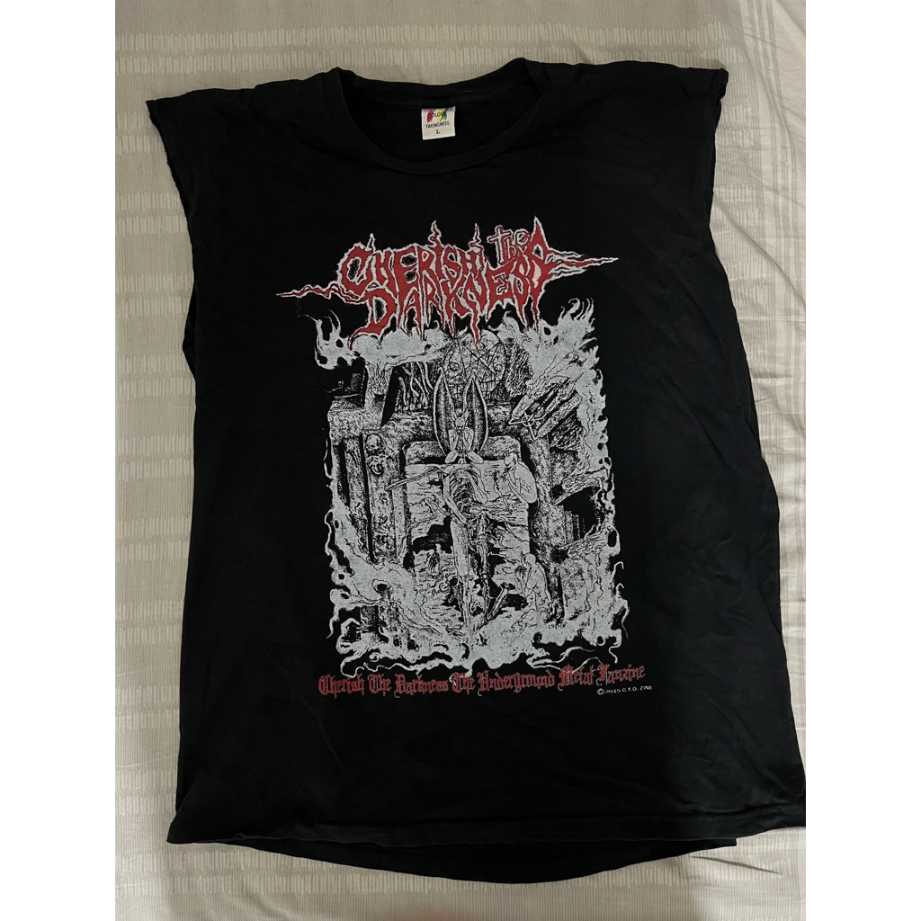 Cherish The Darkness (C.T.D. Zine) แขนกุด Size L อก 19 ยาว 27 สกรีนหน้าหลัง ตอกปี 2015 C.T.D.Zine