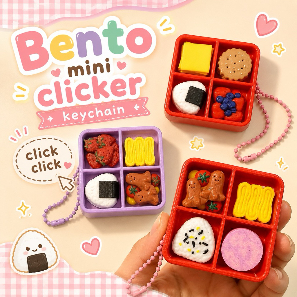 Bento mini clicker keychain [พร้อมส่ง];เลือกเมนู