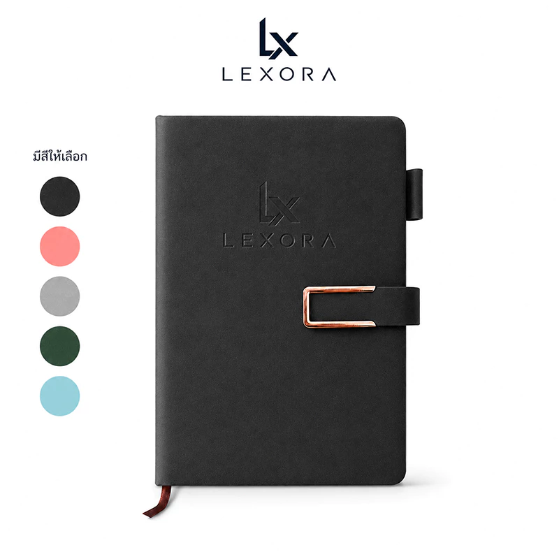 【Lexora】สมุดโน้ต A5 ปกหนัง PU พรีเมียม ลายกวาง ตัวล็อกโลหะ มีที่เสียบปากกา กระดาษถนอมสายตา พร้อมส่ง ส่งไว