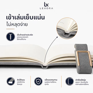 【Lexora】สมุดโน้ต A5 ปกหนัง PU พรีเมียม ลายกวาง ตัวล็อกโลหะ มีที่เสียบปากกา กระดาษถนอมสายตา พร้อมส่ง ส่งไว