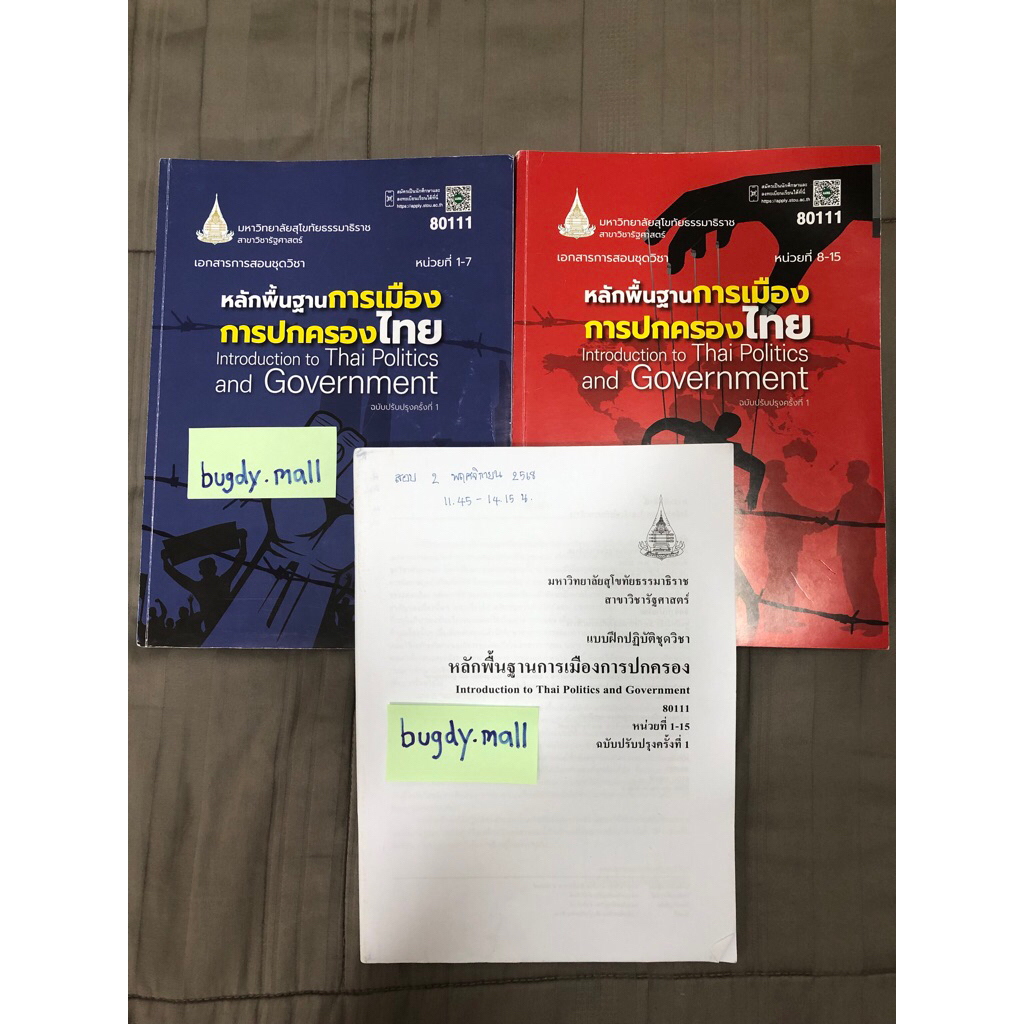 เอกสารการสอนชุดวิชาหลักพื้นฐานการเมืองการปกครอง (80111) มหาวิทยาลัยสุโขทัยธรรมาธิราช