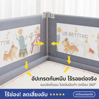 ที่กั้นเตียง คอกกั้นเด็ก ที่กั้นเตียงเด็ก กันตก ปรับขึ้นลงด้านเดียวได้ 5/6 ฟุต ใช้ได้กับเตียงใหญ่