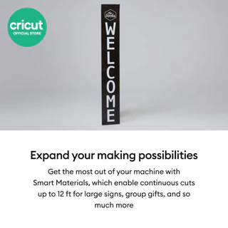 Cricut Smart Vinyl Permanent ขนาด 13 นิ้วx3 ฟุต สำหรับเครื่องตัดรุ่น Explore 5 และ Maker 4