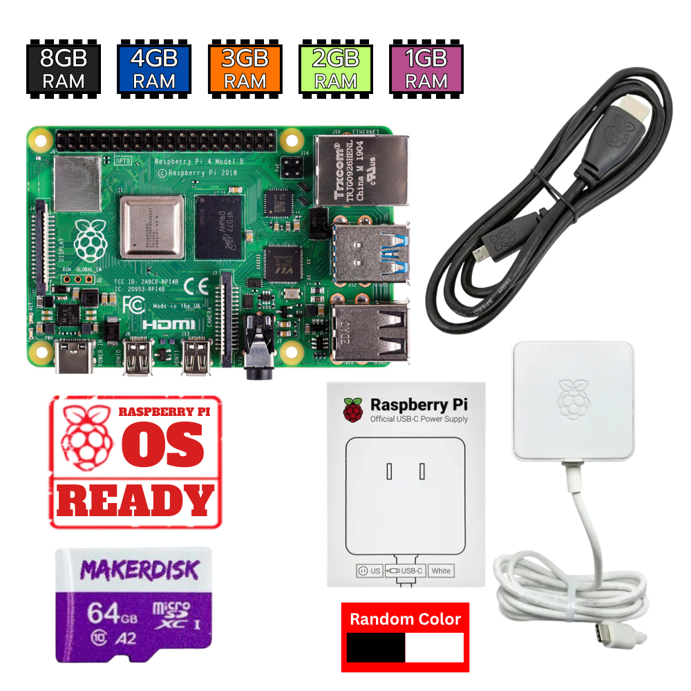 Raspberry Pi 4 Model B Basic Kit ชุดเริ่มต้น (1GB / 2GB / 3GB / 4GB / 8GB)