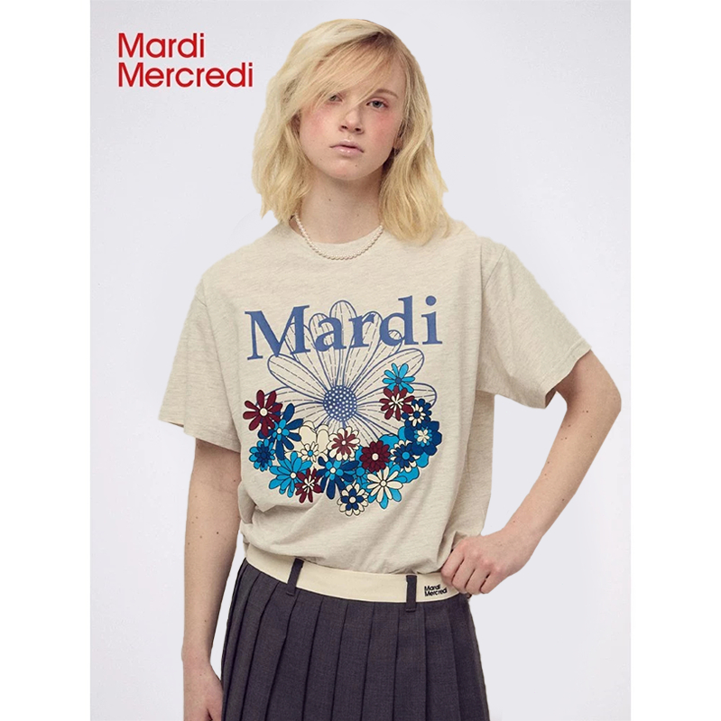 พร้อมส่ง Mardi Mercredi เสื้อ TSHIRT FLOWERMARDI 10 Colors