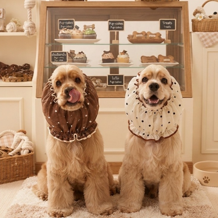 [Heartypaws] Dog Snood รุ่น Special ผ้าคลุมหูสุนัขสำหรับหูยาว กันหูเปียกกันเลอะ ผ้าCottonแท้ เบาสบาย สำหรับสุนัขและแมว
