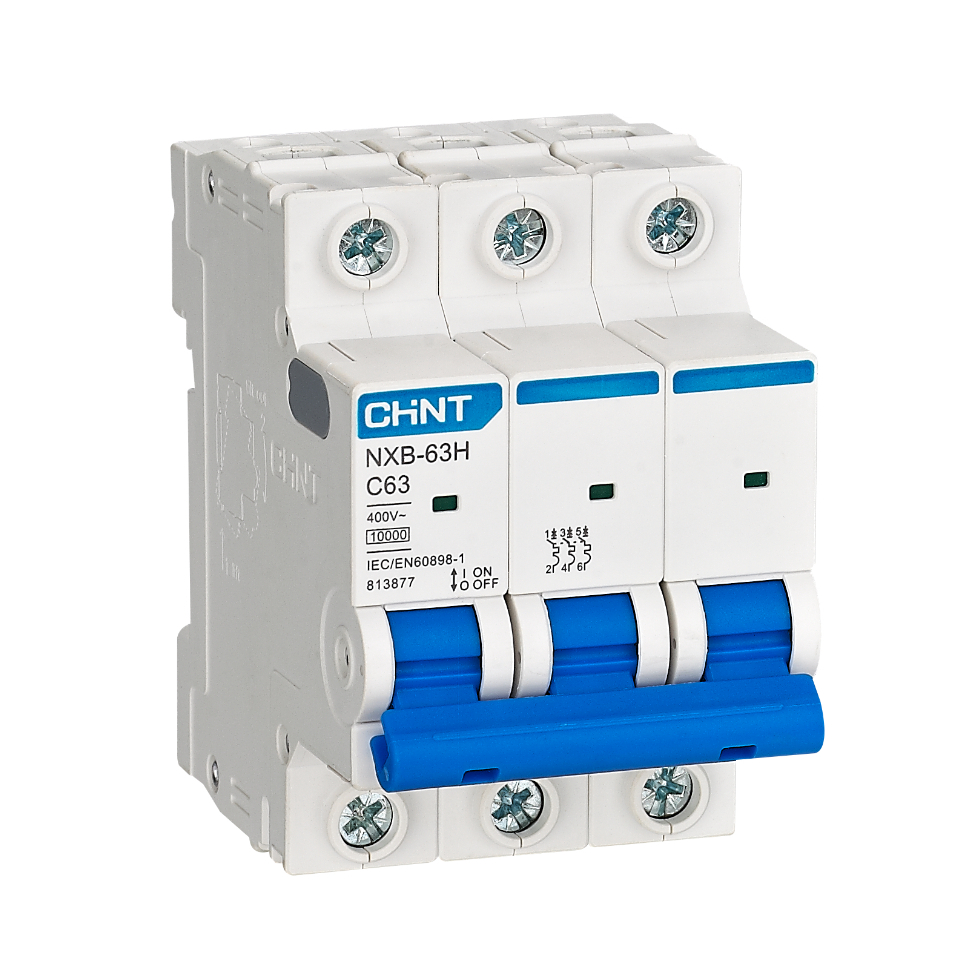 NXB-63H 3P 10kA (Curve C) เซอร์กิตเบรกเกอร์ / ลูกย่อย MCB Miniature Circuit Breaker มินิเอเจอร์ ลูกเ